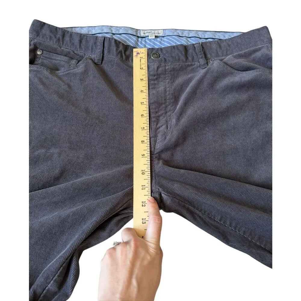 Peter Millar Pants Superior Soft Corduroy Five-Pocket Smoke Gray 40x32